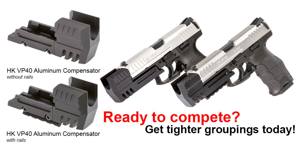 HKVP40 (HECKLER & KOCH) ALUMINUM COMPENSATOR WITH OR WITHOUT PICATINNY RAIL